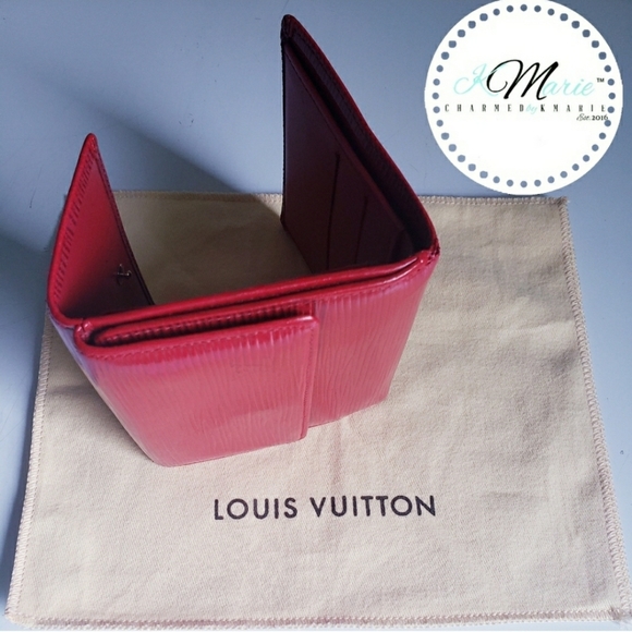 Authentic Louis Vuitton Red Epi Wallet - Picture 4 of 8